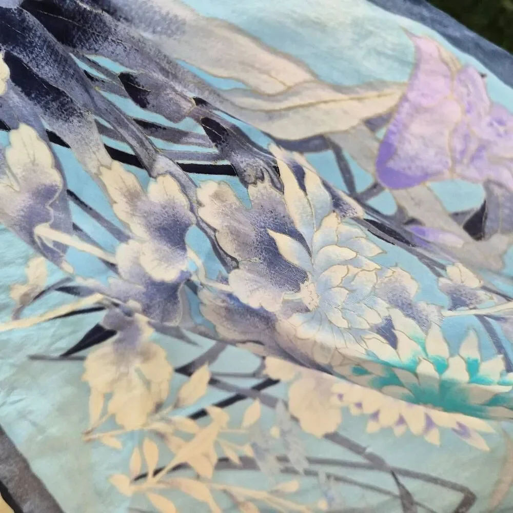 Watercolor silk scarf